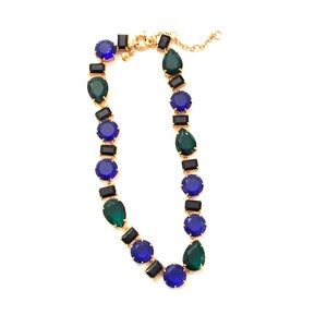 J Crew Blue and Green Jeweled Necklace